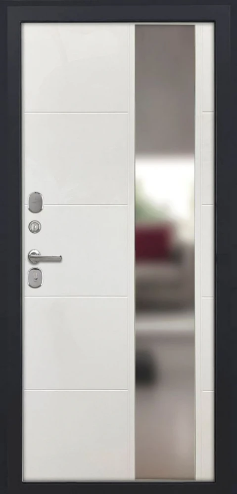 Входная дверь ДвериПРО Модель L-46 ФЛЗ-649 капучино (зеркало) DPRO201275 внутренняя сторона