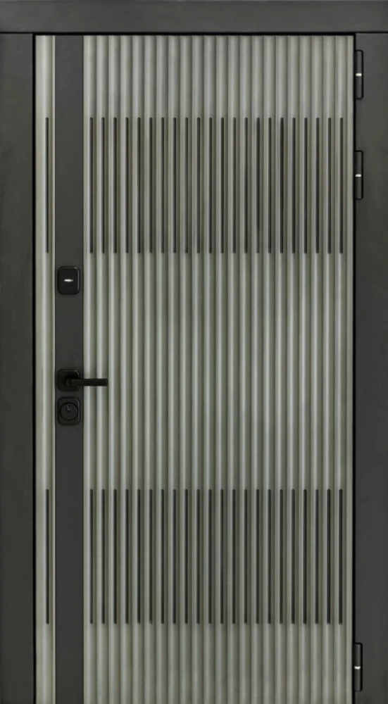 Входная дверь ДвериПРО Elfy СБ-1 (ст. белое, 16мм, капучино) DPRO201400 внешняя сторона