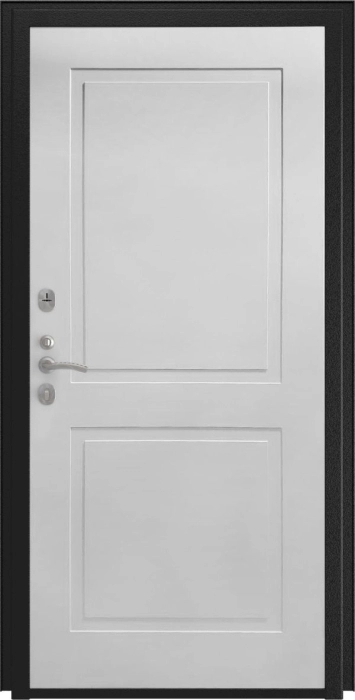 Входная дверь Модель L - 48 ФЛ-609 (L-52, 10мм, белый матовый) внутренняя сторона