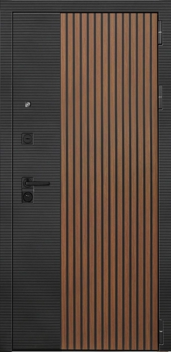 Входная дверь Модель L - 48 ФЛ-609 (L-52, 10мм, белый матовый) внешняя сторона
